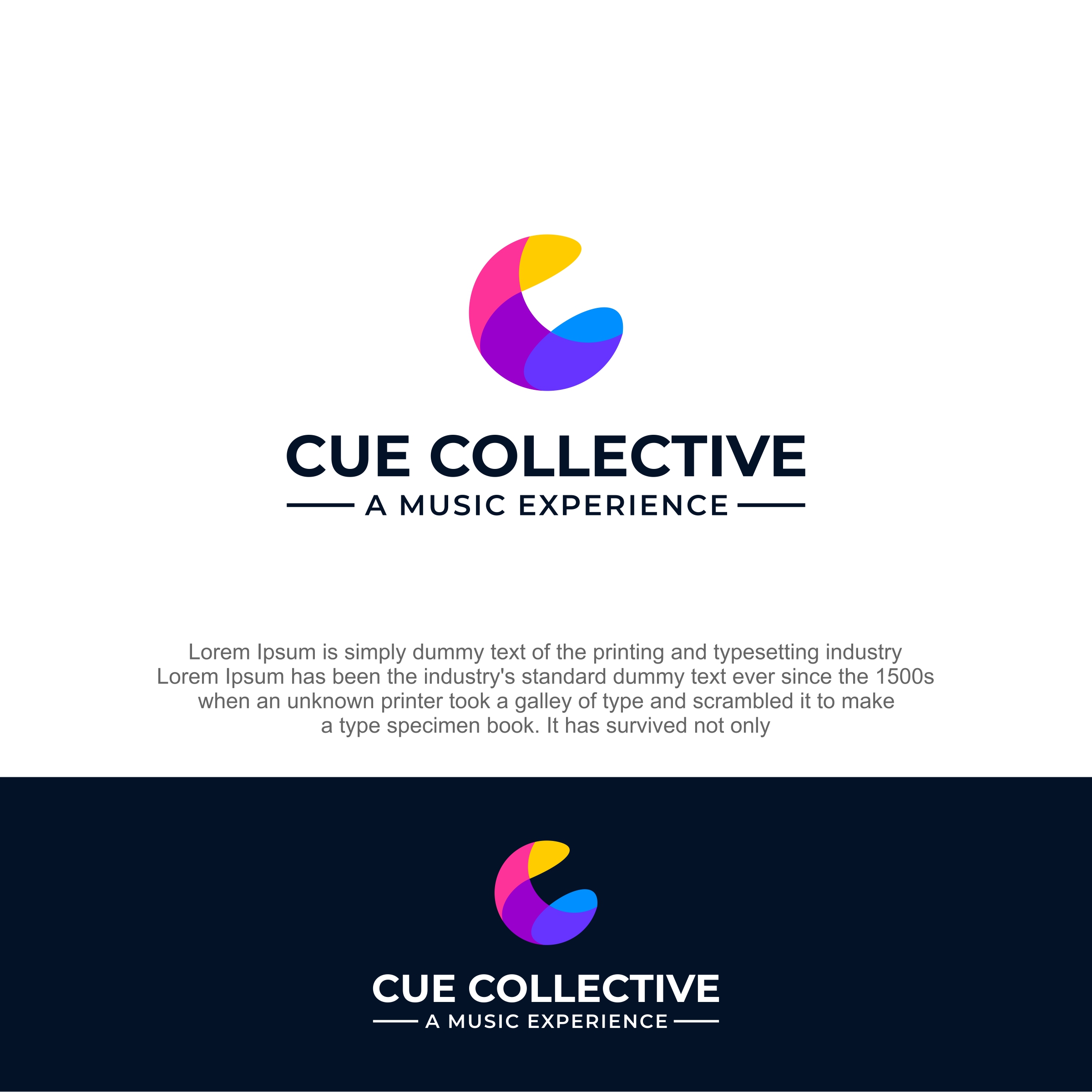 Logo Design by Stone Black for Cue Collective Music | Design #36299532