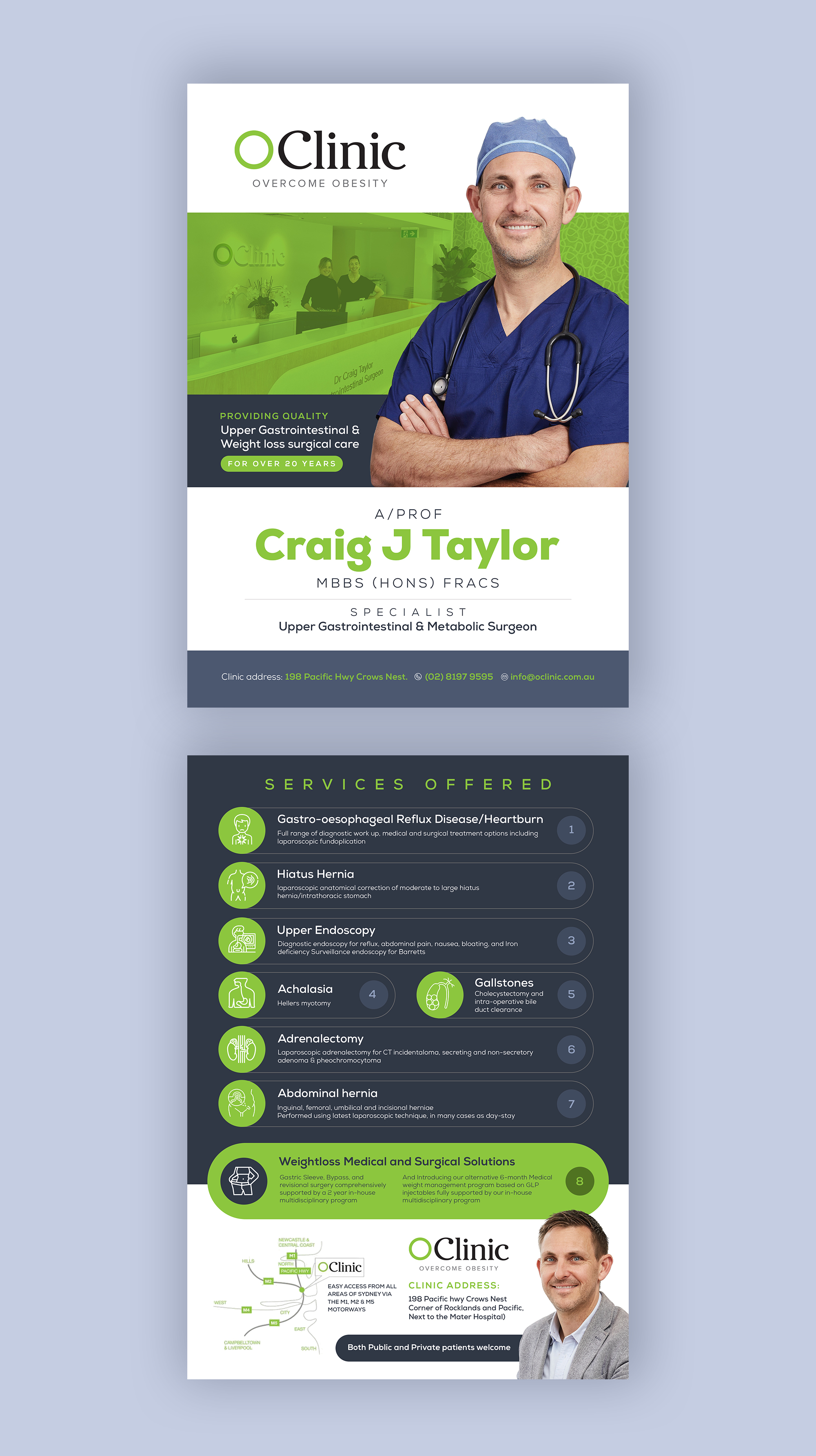 Diseño de Flyer por debdesign para OClinic | Diseño #36298698