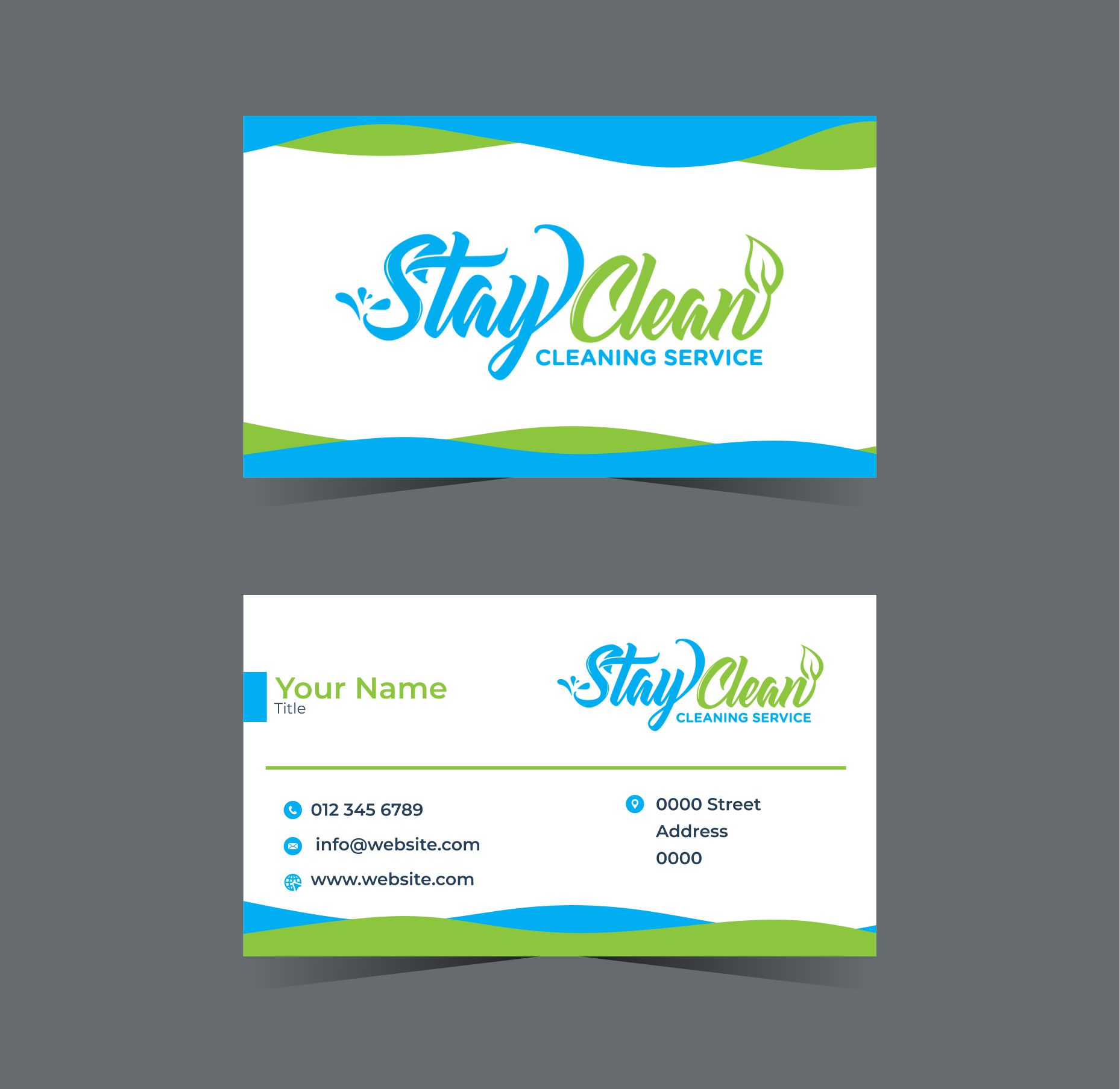 Business Card Design by Thati Designs for Stay Clean Cleaning Service  | Design #36296824