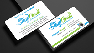 Business Card Design by Expert Bappy for Stay Clean Cleaning Service  | Design: #36296788