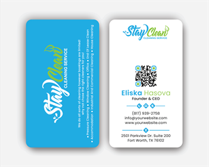 Business Card Design by DesignerShahadat for Stay Clean Cleaning Service  | Design: #36297071