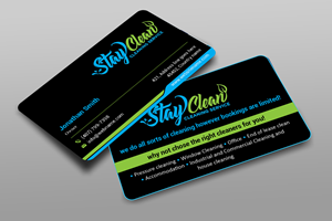 Business Card Design by freelancer75 for Stay Clean Cleaning Service  | Design: #36293969