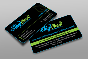 Business Card Design by freelancer75 for Stay Clean Cleaning Service  | Design: #36294073