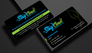 Business Card Design by designer1975 for Stay Clean Cleaning Service  | Design #36294615