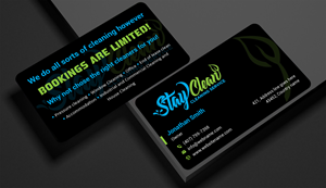Business Card Design by freelancer75 for Stay Clean Cleaning Service  | Design: #36294650