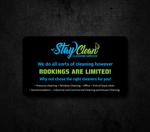 Business Card Design by freelancer75 for Stay Clean Cleaning Service  | Design: #36294844