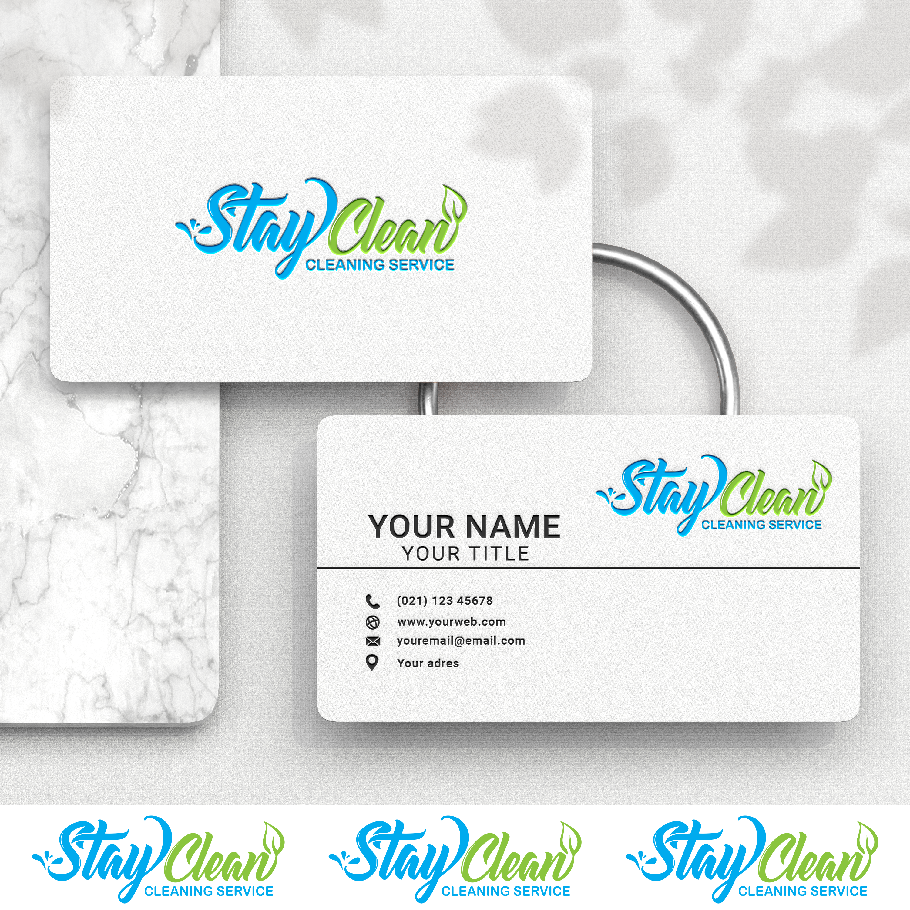 Business Card Design by ArtAND_Studio for Stay Clean Cleaning Service  | Design #36294229