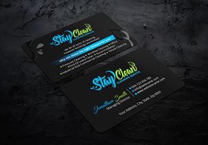Business Card Design by LAXMI DESIGNHUB for Stay Clean Cleaning Service  | Design: #36297547