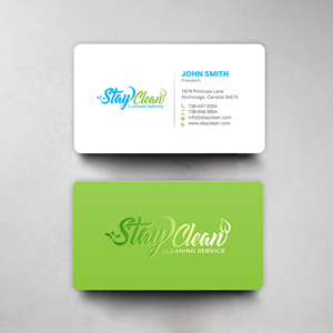 Business Card Design by chandrayaan.creative for Stay Clean Cleaning Service  | Design: #36296876