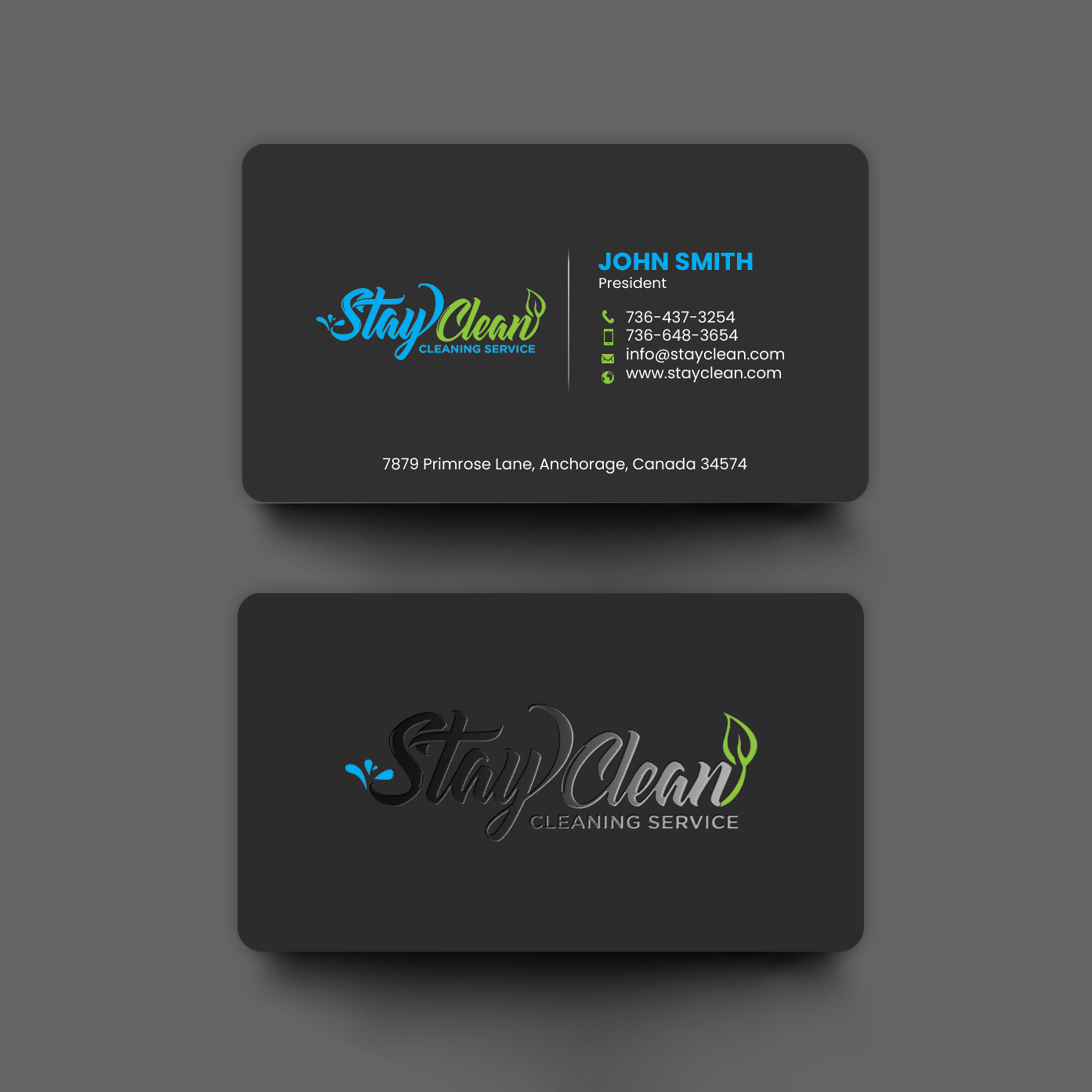 Business Card Design by chandrayaan.creative for Stay Clean Cleaning Service  | Design #36297007