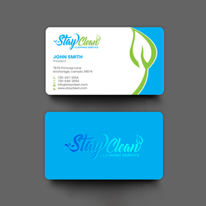 Visitenkarten-Design von chandrayaan.creative für Stay Clean Cleaning Service  | Design: #36297051