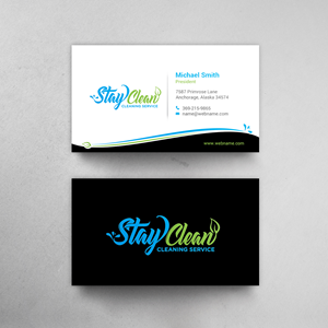 Visitenkarten-Design von chandrayaan.creative für Stay Clean Cleaning Service  | Design: #36297164