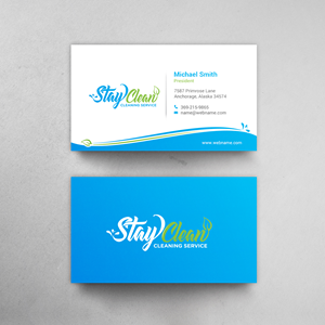 Visitenkarten-Design von chandrayaan.creative für Stay Clean Cleaning Service  | Design: #36297166
