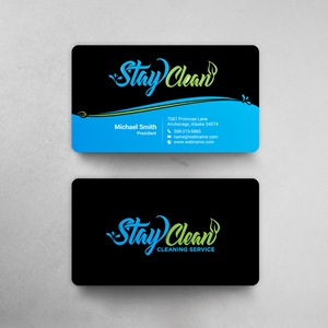 Visitenkarten-Design von chandrayaan.creative für Stay Clean Cleaning Service  | Design: #36297167