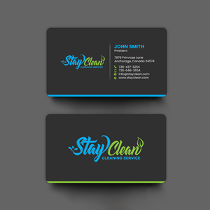 Visitenkarten-Design von chandrayaan.creative für Stay Clean Cleaning Service  | Design: #36297191