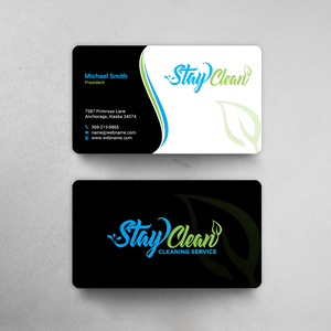 Visitenkarten-Design von chandrayaan.creative für Stay Clean Cleaning Service  | Design: #36298184