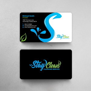 Visitenkarten-Design von chandrayaan.creative für Stay Clean Cleaning Service  | Design: #36298185