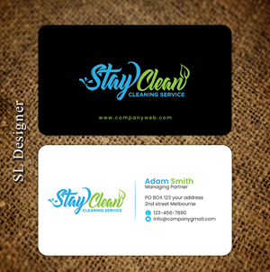 Visitenkarten-Design von SL Designer für Stay Clean Cleaning Service  | Design: #36293837
