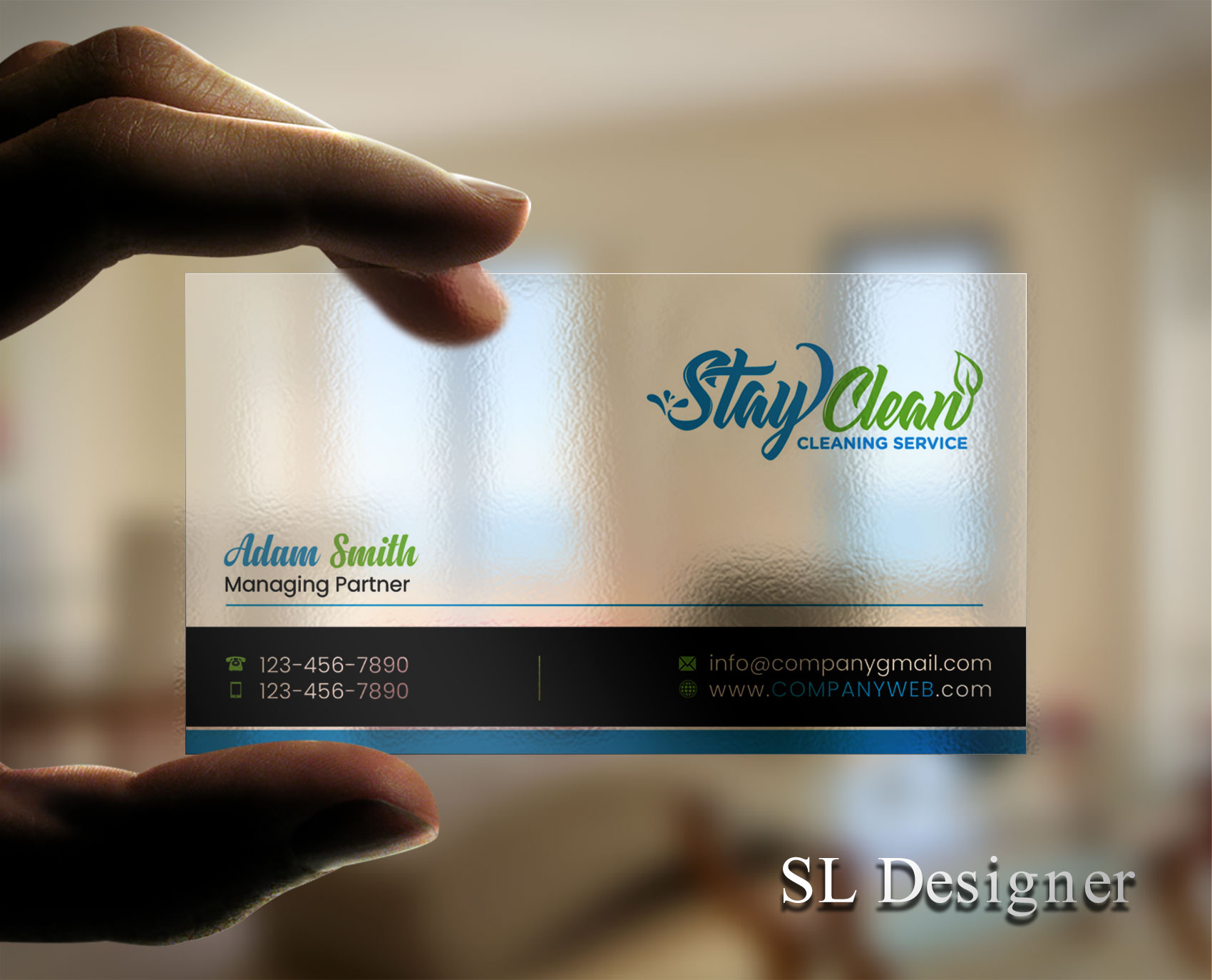 Business Card Design by SL Designer for Stay Clean Cleaning Service  | Design #36293840