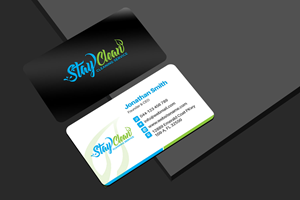 Business Card Design by rainbowmagic2017 for Stay Clean Cleaning Service  | Design #36295383