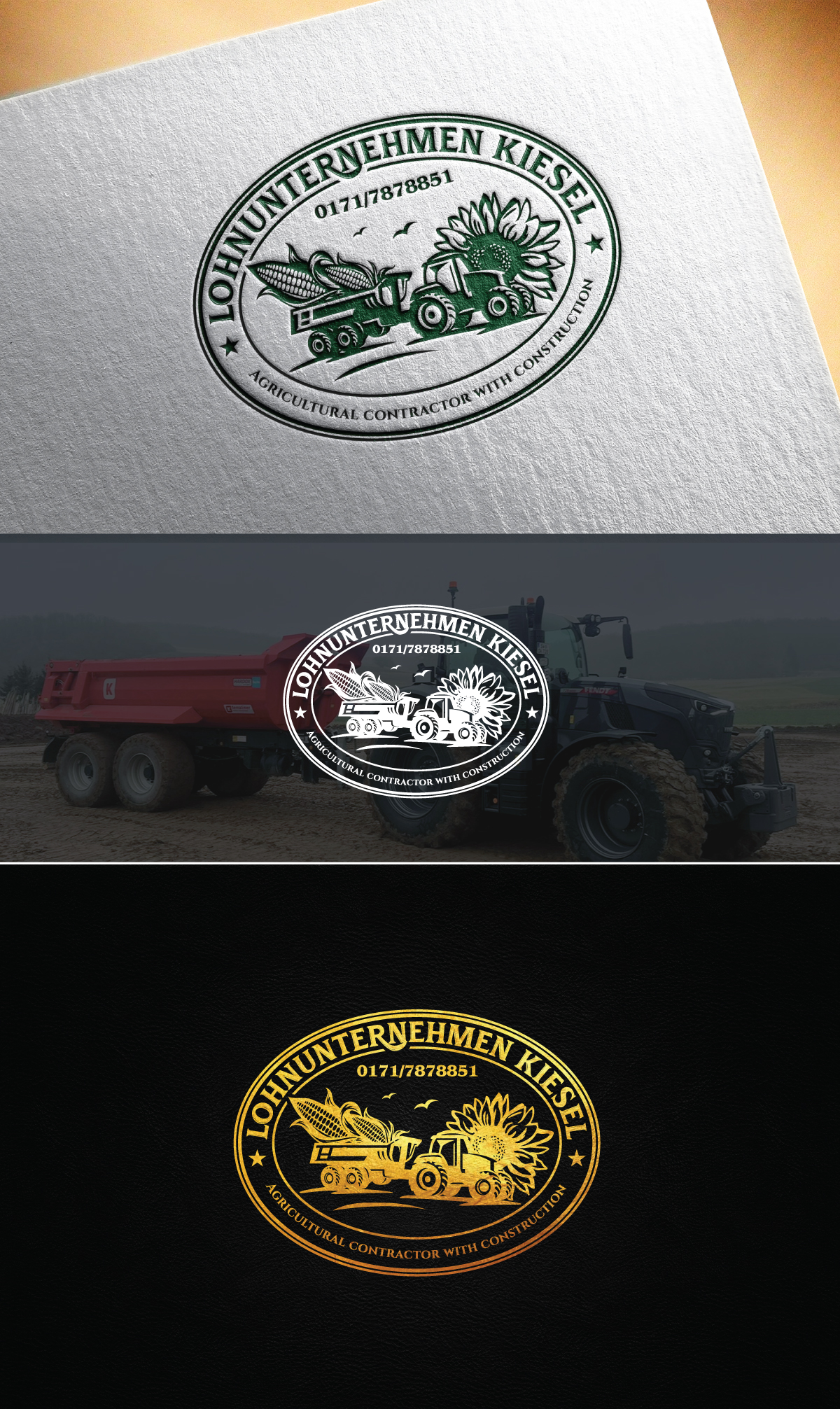Logo Design by Logo Stock for Lohnunternehmen Kiesel | Design #36296796