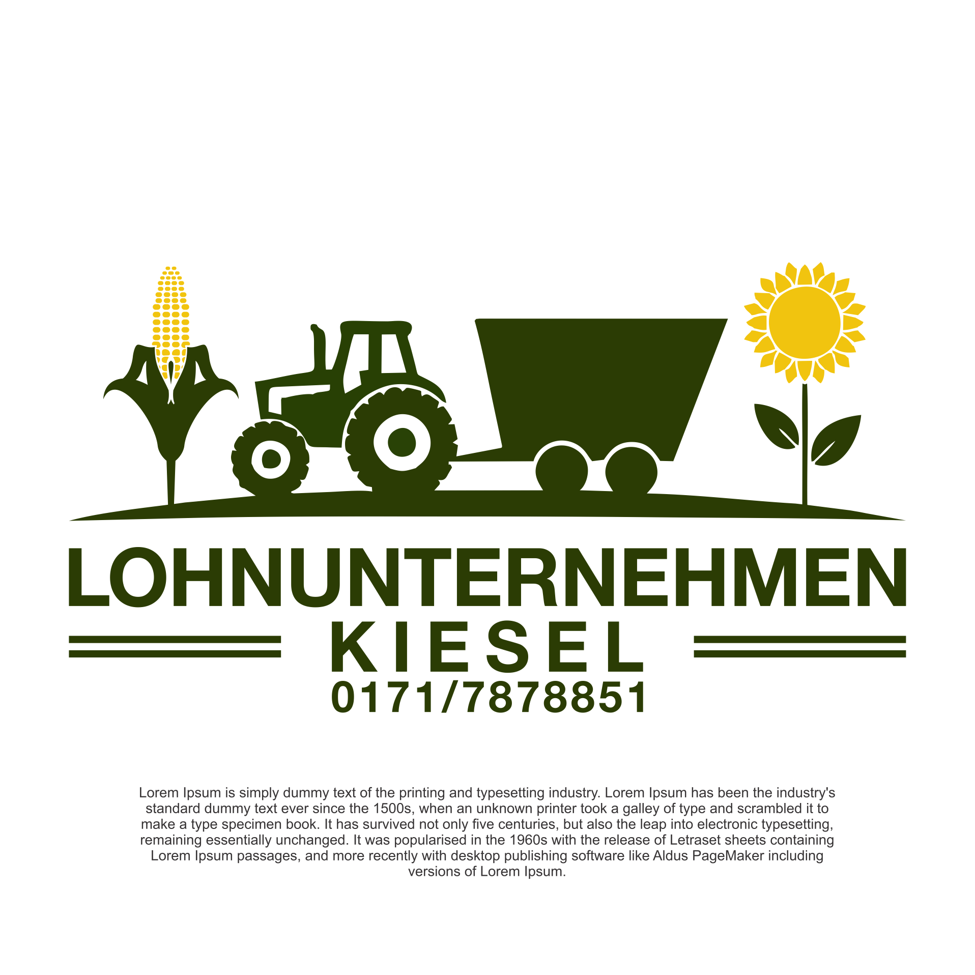 Logo Design by diego costa for Lohnunternehmen Kiesel | Design #36296723