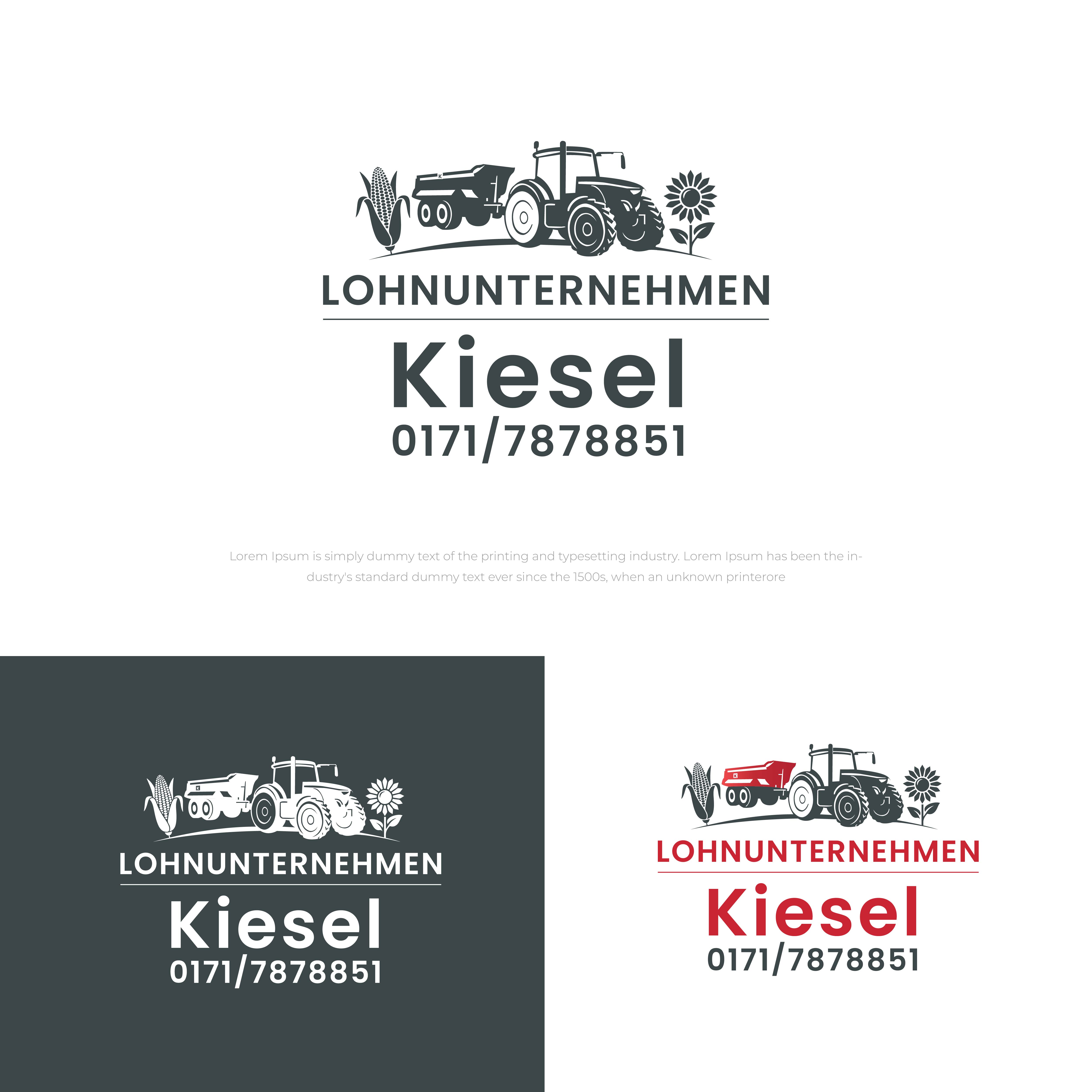 Logo Design by Logo Maker Zone for Lohnunternehmen Kiesel | Design #36306216