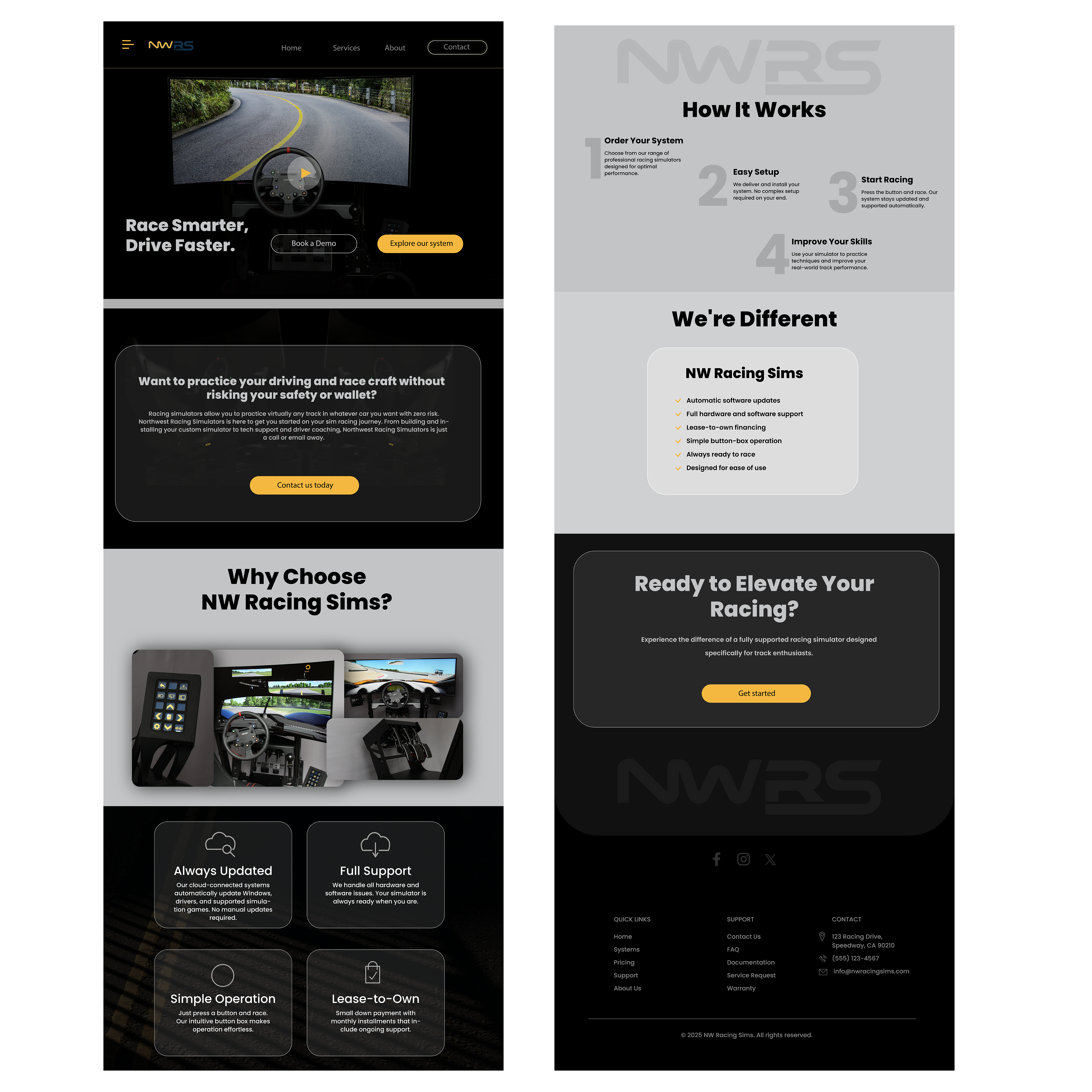 Web Design par Mesotoday pour Northwest Racing Simulators LLC | Design #36307640