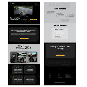 Web Design par Mesotoday pour Northwest Racing Simulators LLC | Design #36307640