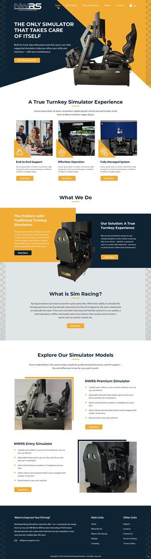 Web Design par pb pour Northwest Racing Simulators LLC | Design : #36306579
