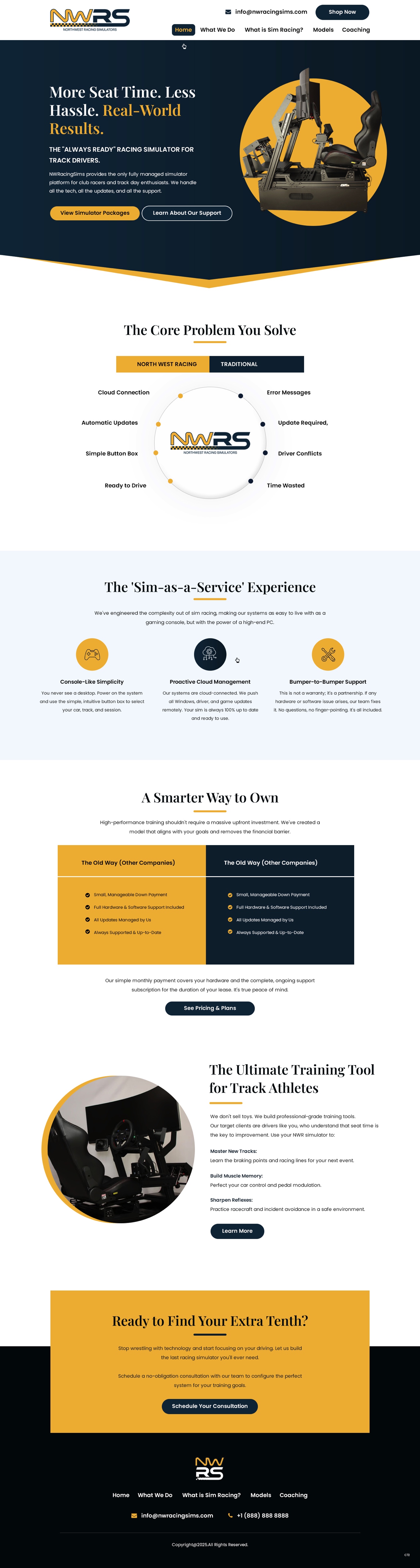 Web Design by pb for Northwest Racing Simulators LLC | Design #36306580