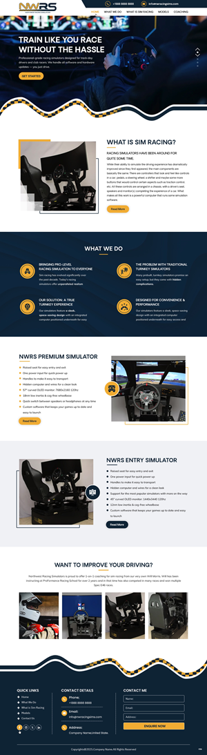 Web Design by pb for Northwest Racing Simulators LLC | Design: #36306581