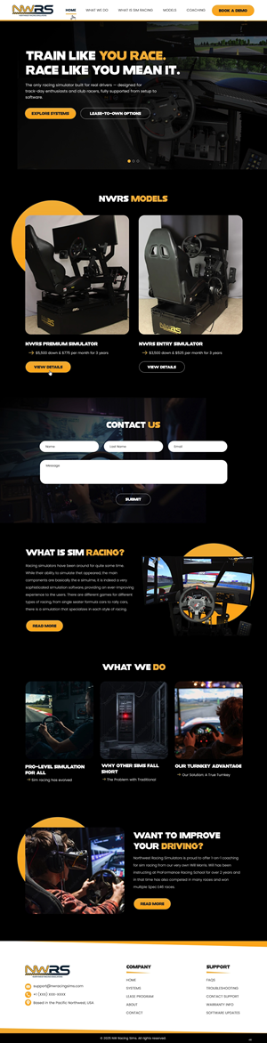 Web Design par pb pour Northwest Racing Simulators LLC | Design : #36306593
