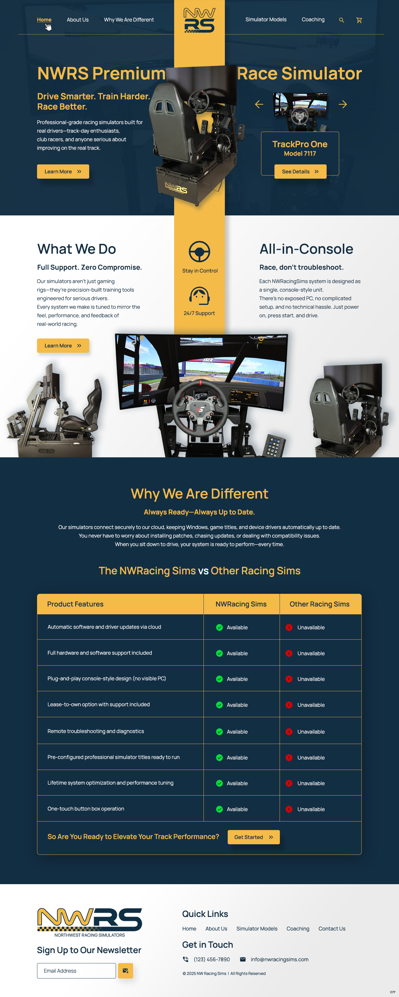 Web Design by pb for Northwest Racing Simulators LLC | Design #36313784