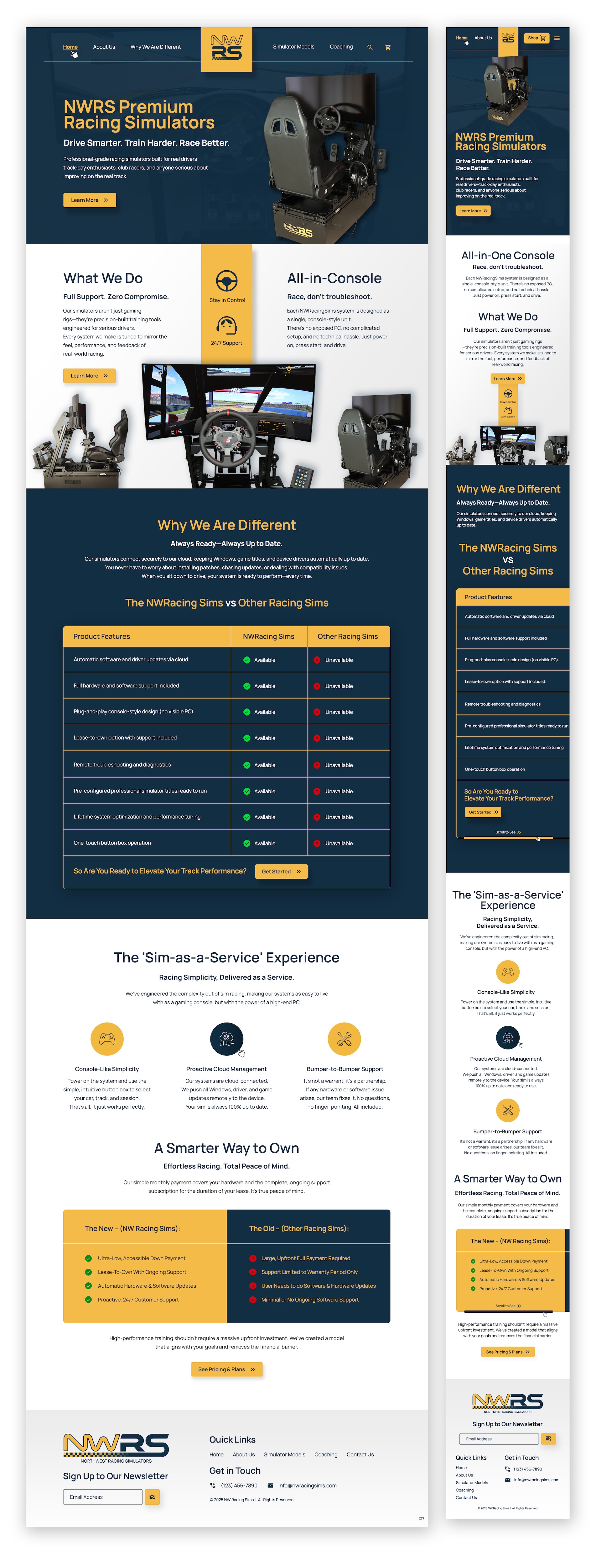Web Design by pb for Northwest Racing Simulators LLC | Design #36331251