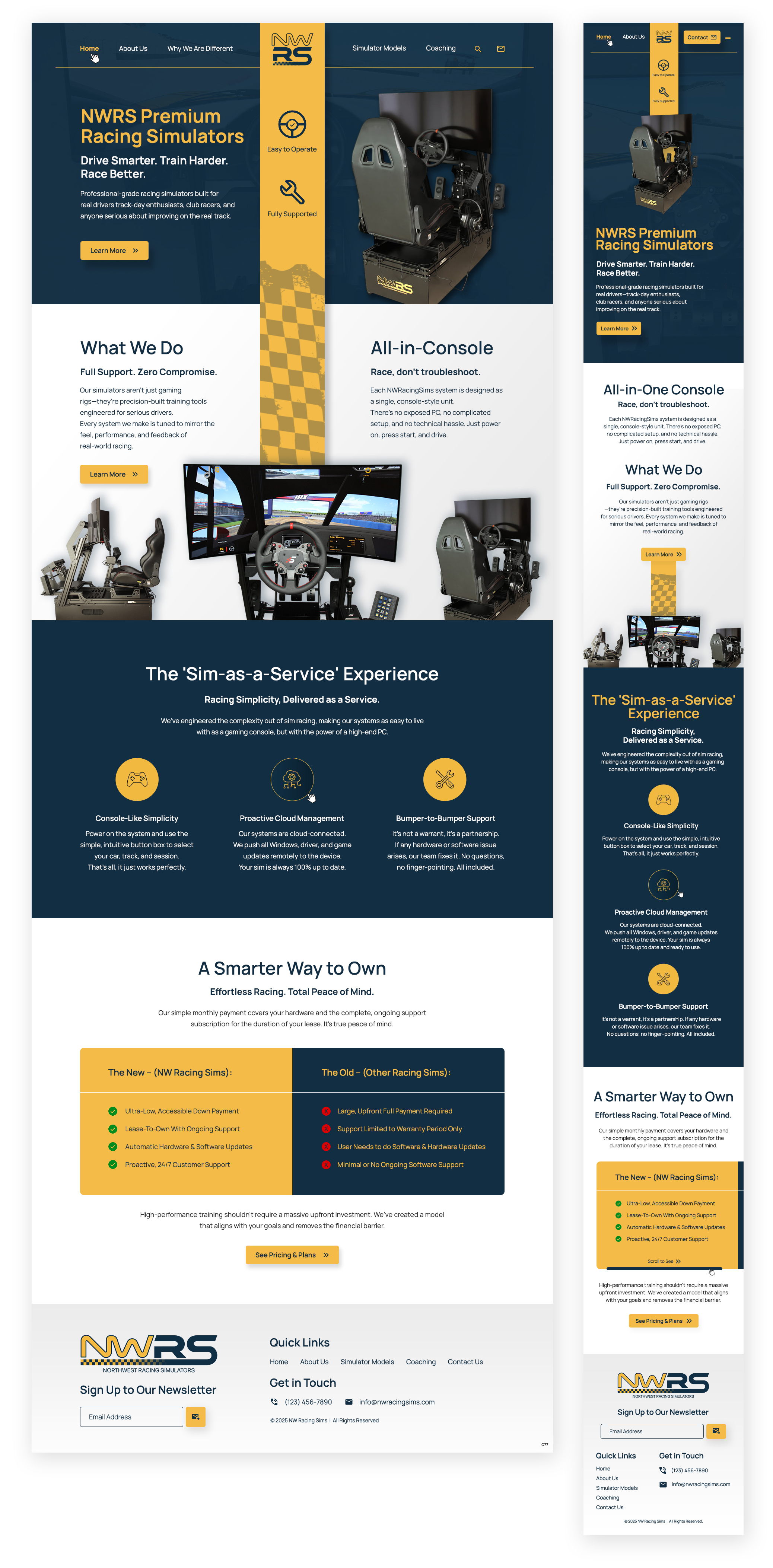 Web Design par pb pour Northwest Racing Simulators LLC | Design : #36355282