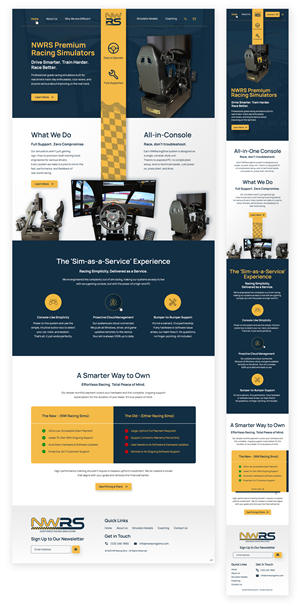 Web Design par pb pour Northwest Racing Simulators LLC | Design #36355282