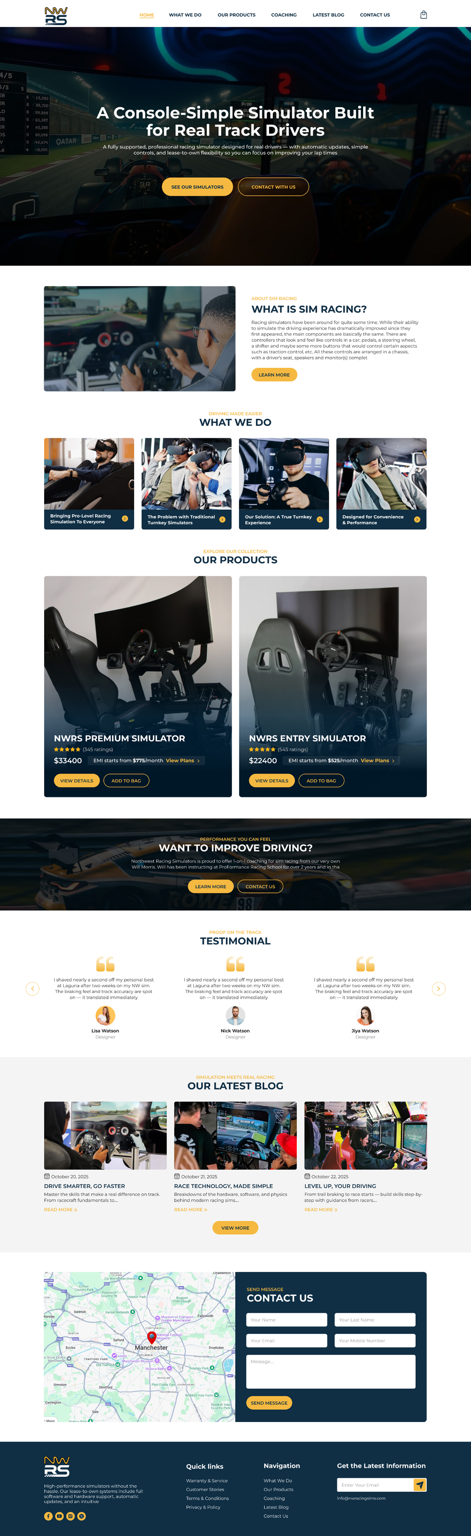 Web-Design von creative.bugs für Northwest Racing Simulators LLC | Design #36311524
