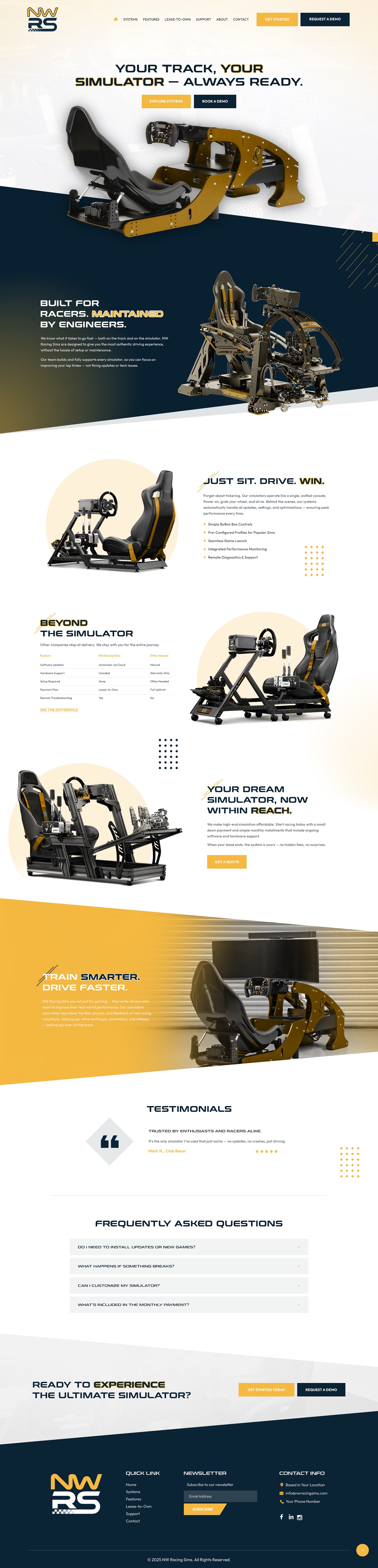 Web Design par nzdesigners pour Northwest Racing Simulators LLC | Design #36313592