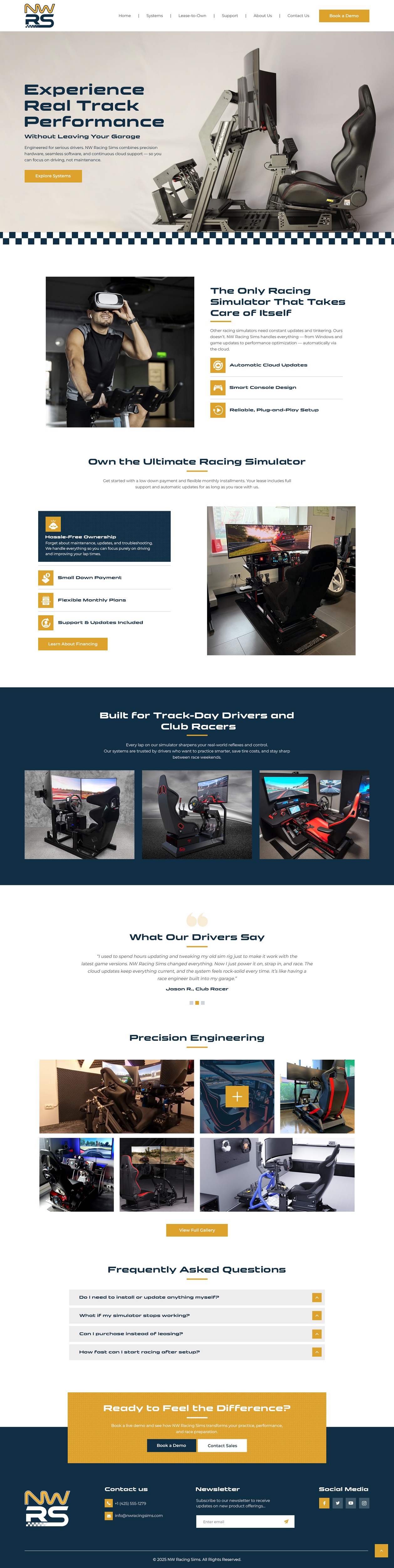 Web Design by nzdesigners for Northwest Racing Simulators LLC | Design #36313594