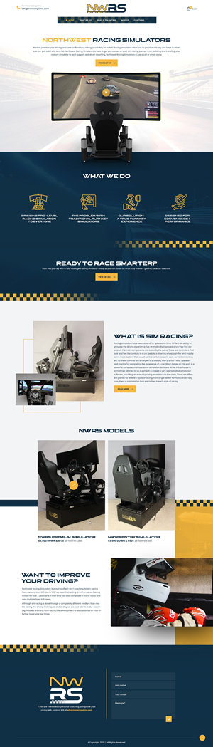 Web Design par nzdesigners pour Northwest Racing Simulators LLC | Design : #36313636