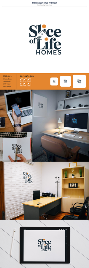 Logo Design by VectorForge for Slice Of Life Homes  | Design: #36307359