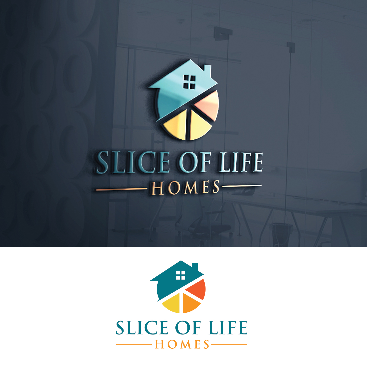 Logo Design by EnaGraph for Slice Of Life Homes  | Design #36303095