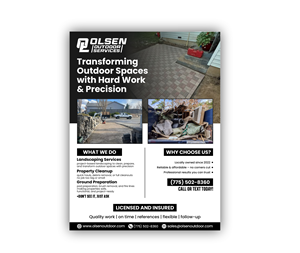Flyer Design by BUSUJIMA_SAN for Olsen Outdoor Services | Design: #36308644