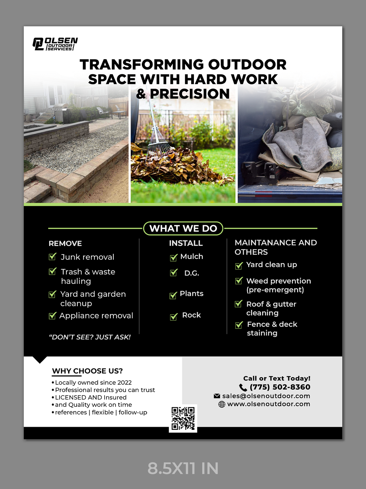 Design de Flyer par Designtech24 pour Olsen Outdoor Services | Design #36326384