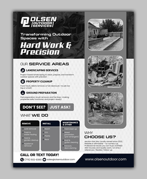 Flyer Design by debdesign for Olsen Outdoor Services | Design: #36318711