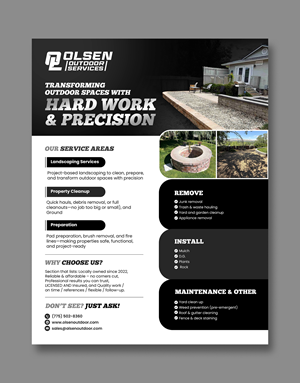 Flyer Design by debdesign for Olsen Outdoor Services | Design: #36319277