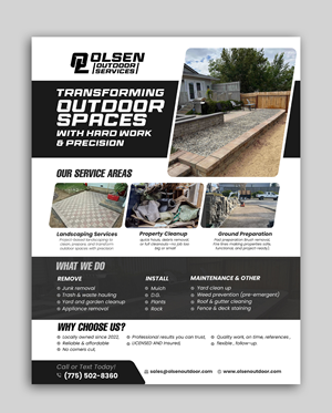 Flyer Design by debdesign for Olsen Outdoor Services | Design: #36319749