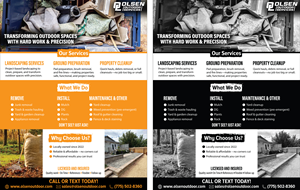 Diseño de Flyer por Happy Design Worlds para Olsen Outdoor Services | Diseño: #36327374