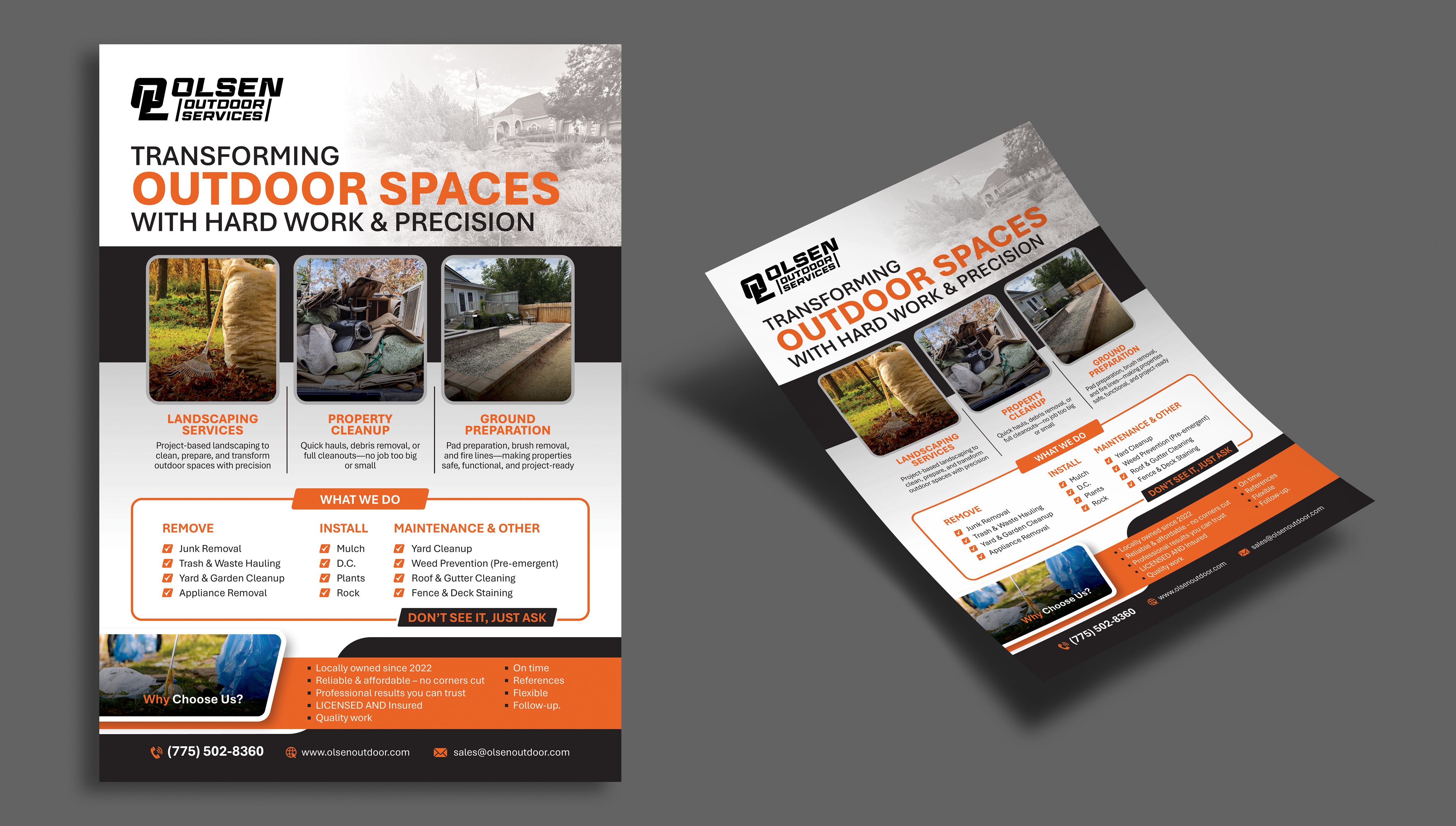 Flyer Design by Impressive Designs for Olsen Outdoor Services | Design #36310421